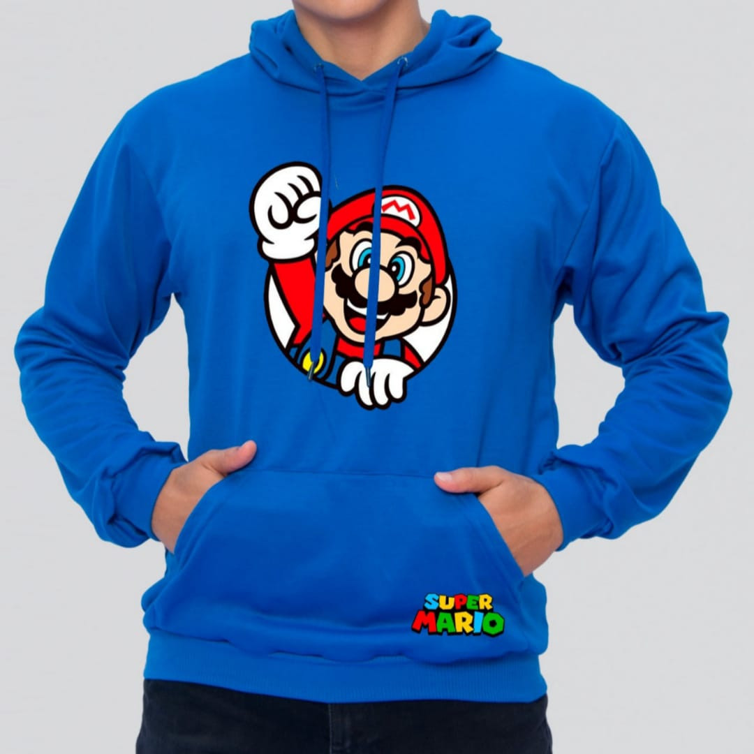 Buzo Buso,hoodies Hombre Mario Bros